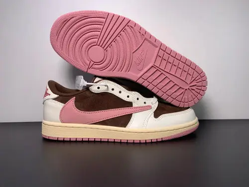 Travis Scott x Air Jordan 1 Low OG “Dark Pony Pink Oxford” DZ4137-206 