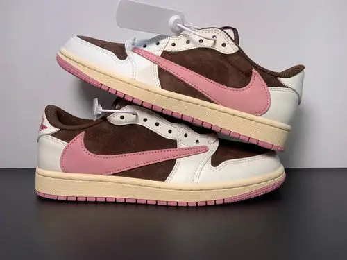 Travis Scott x Air Jordan 1 Low OG “Dark Pony Pink Oxford” DZ4137-206 