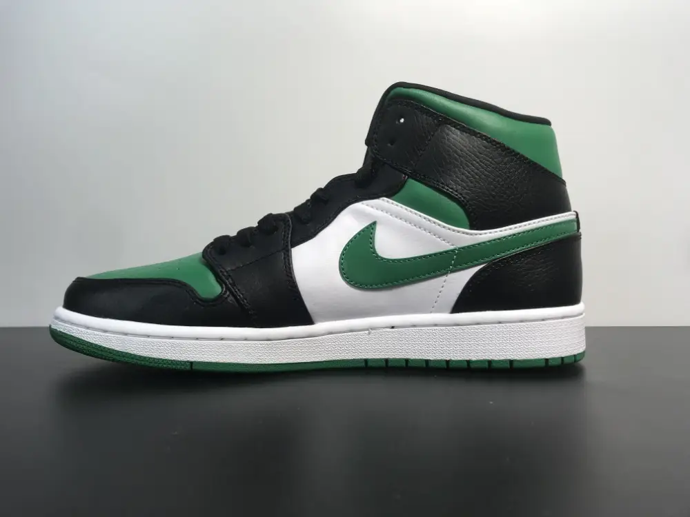Air Jordan 1 Mid Green Toe 