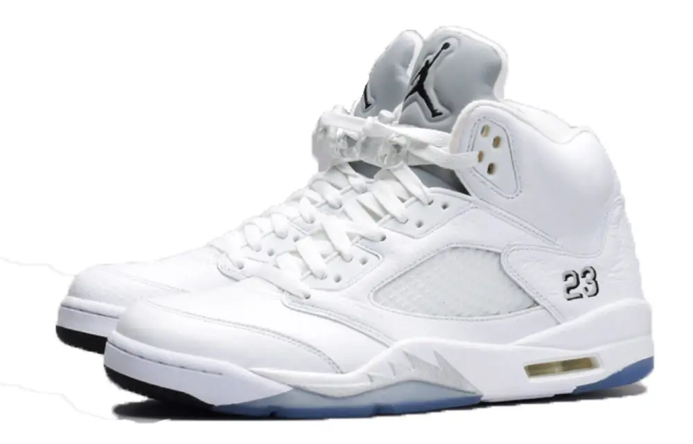 Air Jordan 5 Retro BG White Metallic Silver 440888-130 