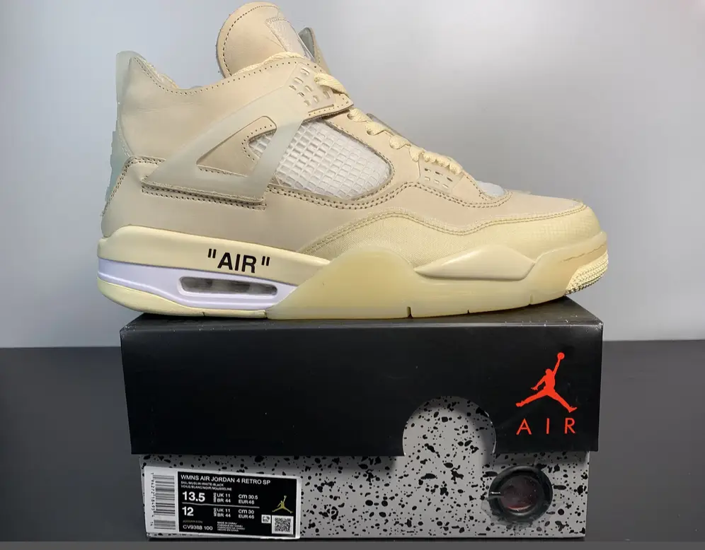 OFF-WHITE x Air Jordan 4 WMNS Mid Sail CV9388-100 