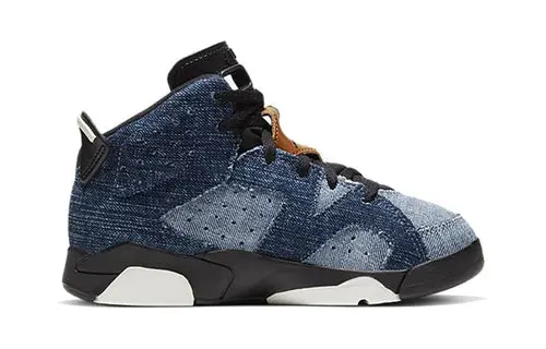 Air Jordan 6 Retro PS 'Washed Denim' Washed Denim Sail Varsity Red Bla 