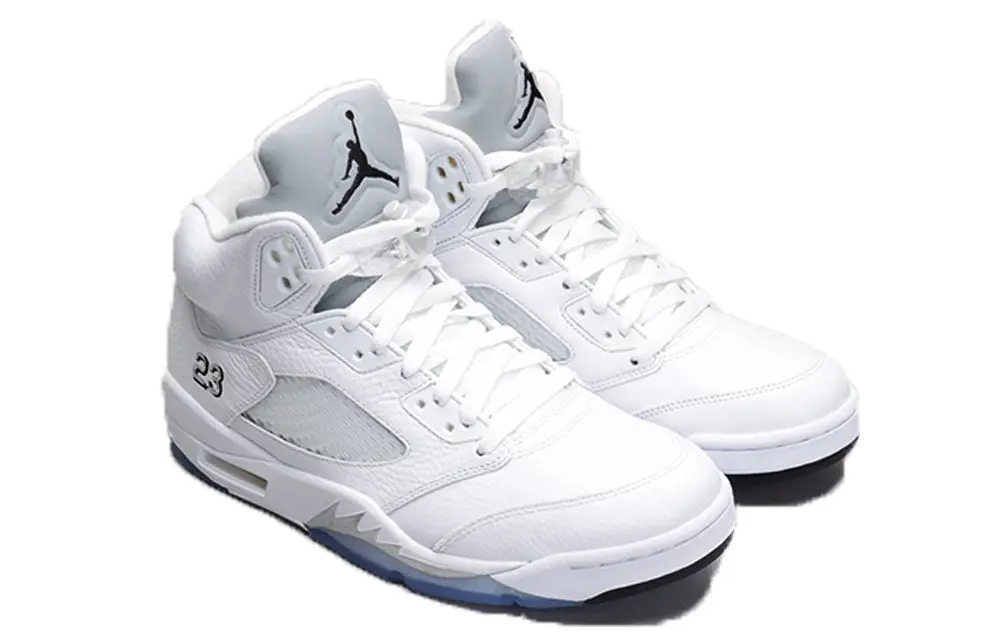 Air Jordan 5 Retro BG White Metallic Silver 440888-130 