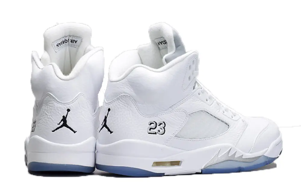Air Jordan 5 Retro BG White Metallic Silver 440888-130 