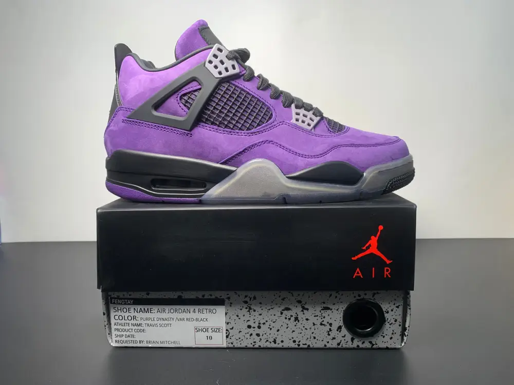 Air Jordan 4 Retro x Travis Scott Purple Friend's and Family 
