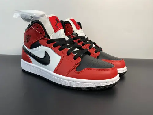 Nike Air Jordan 1 Mid Chicago - Black Toe 554724-069 