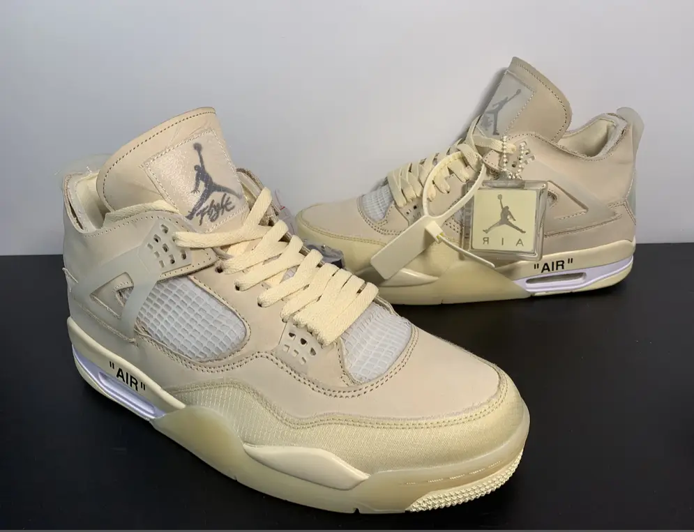 OFF-WHITE x Air Jordan 4 WMNS Mid Sail CV9388-100 