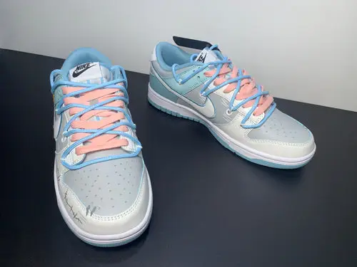 Nike Dunk Low Retro Fleece Swoosh Worn Blue 