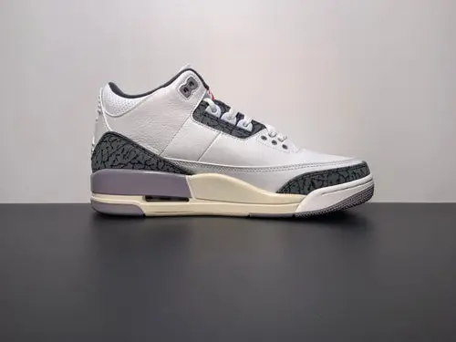 Nike Air Jordan 3 Retro Summit White Fire Red 'Cement Grey' 