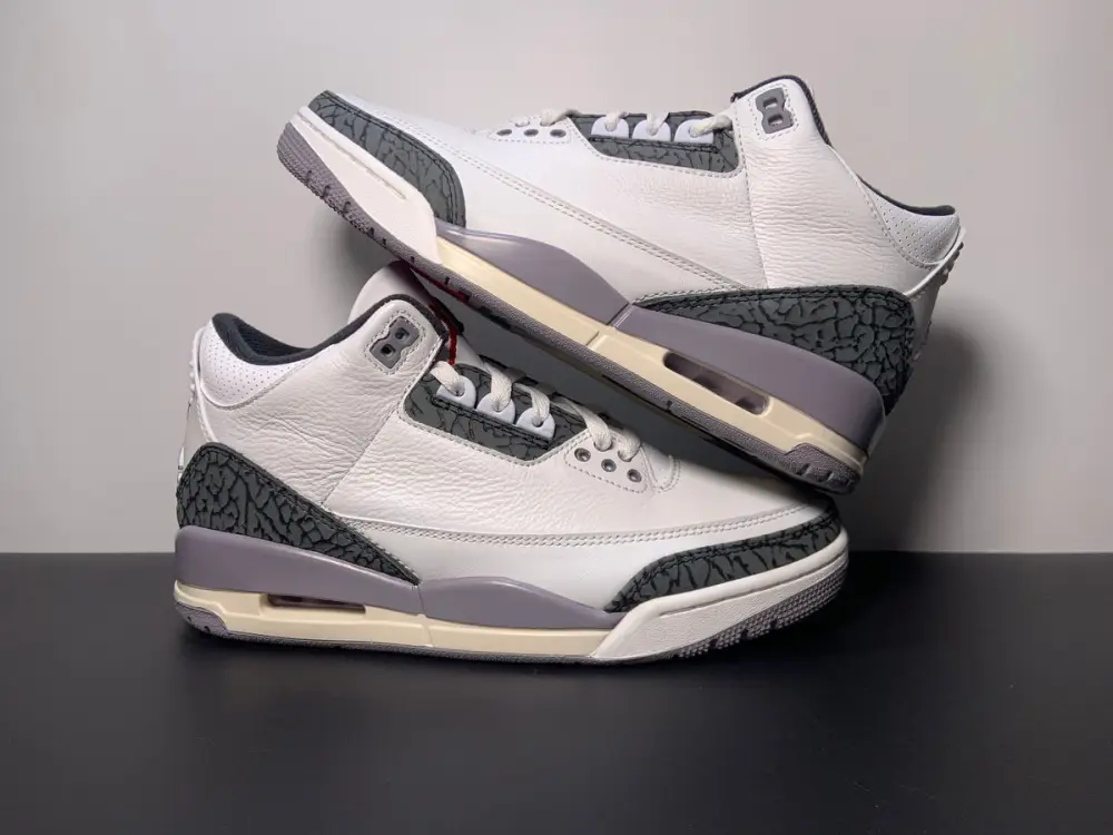 Nike Air Jordan 3 Retro Summit White Fire Red 'Cement Grey' 