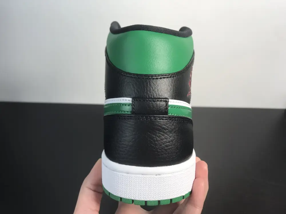 Air Jordan 1 Mid Green Toe 