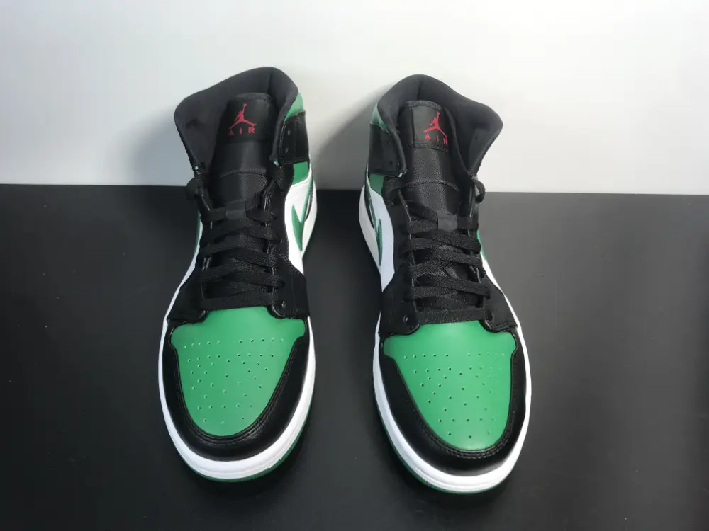 Air Jordan 1 Mid Green Toe 