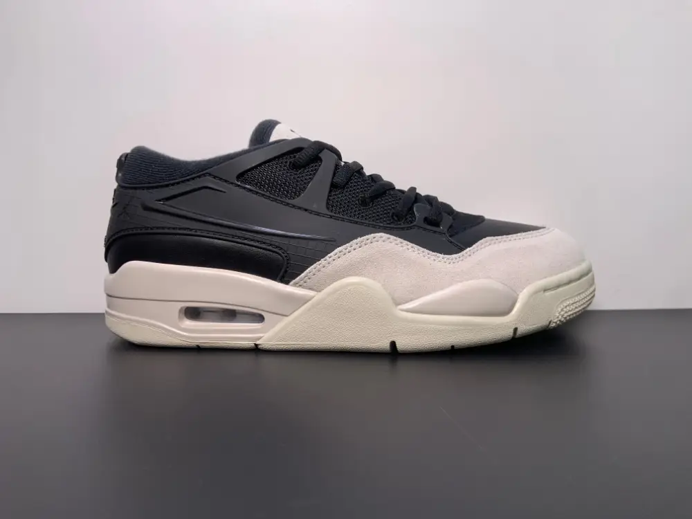Air Jordan 4 RM Black Light Bone-Dark Grey FQ7939-001 6A33486