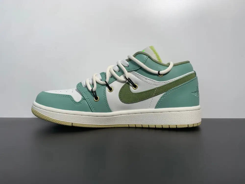 Air Jordan 1 Low Sail White Oil Green FD9906-131 