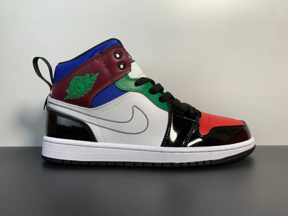Air Jordan 1 Mid SE Black White Multi-Color DB5454-001 