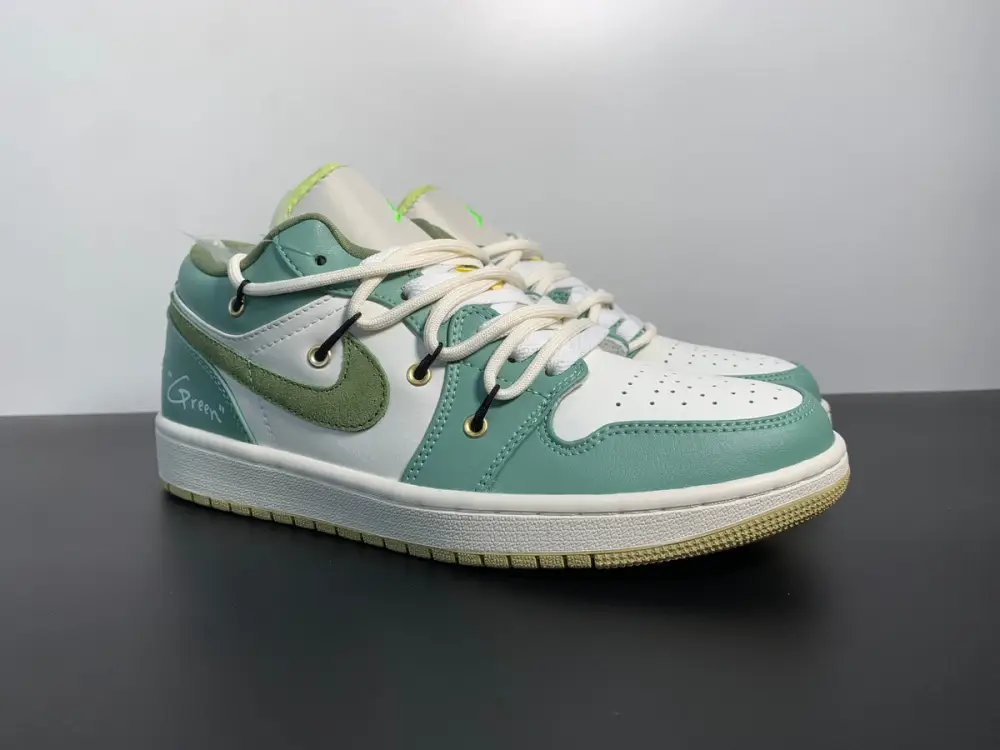 Air Jordan 1 Low Sail White Oil Green FD9906-131 