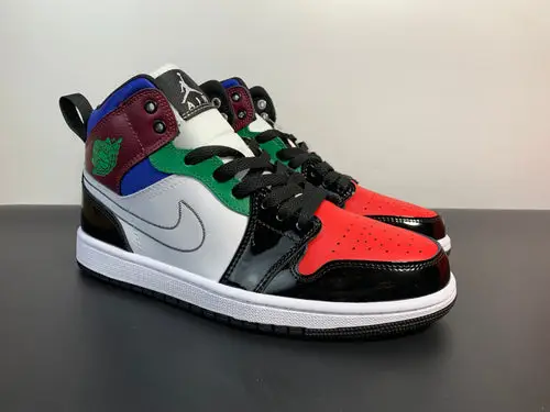 Air Jordan 1 Mid SE Black White Multi-Color DB5454-001 