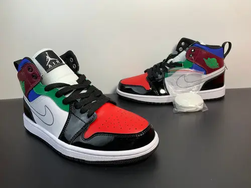 Air Jordan 1 Mid SE Black White Multi-Color DB5454-001 