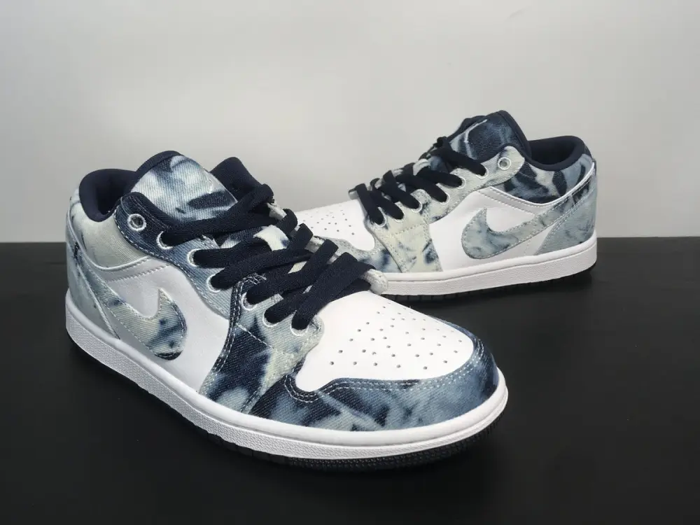Air Jordan 1 Low Denim Blue Patchwork Star 