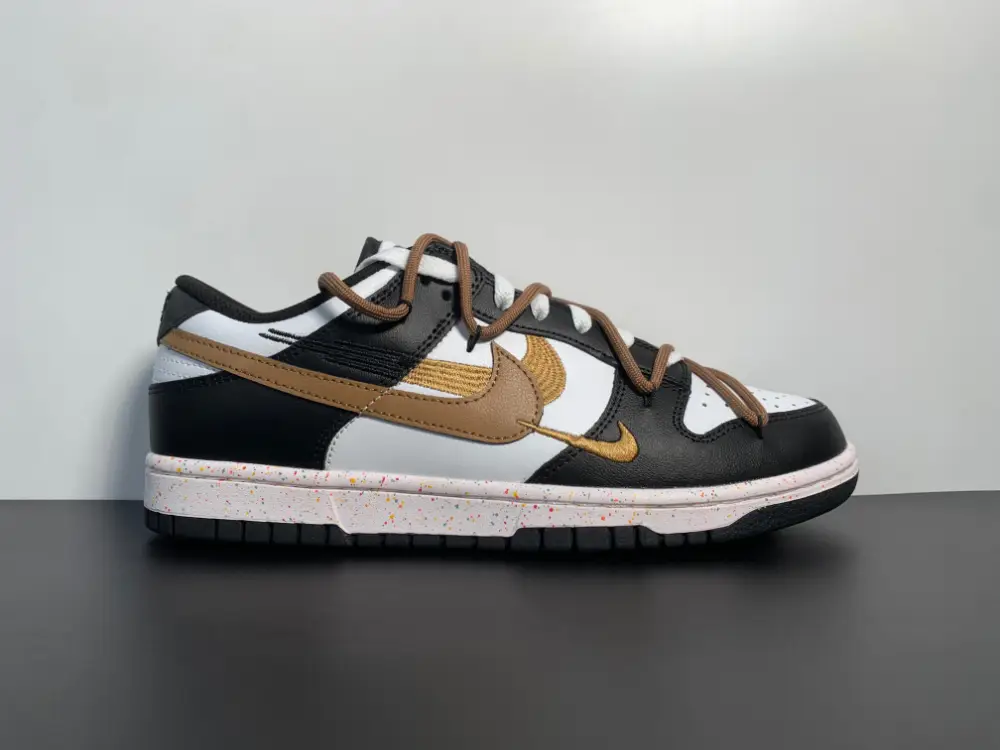 SB Dunk Low”Multi-Color White Black Brown Swoosh FD4623-142 