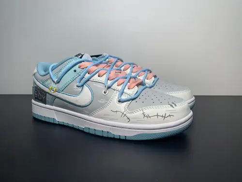 Nike Dunk Low Retro Fleece Swoosh Worn Blue 