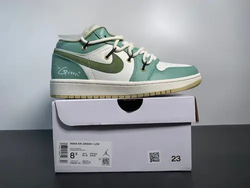 Air Jordan 1 Low Sail White Oil Green FD9906-131 