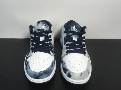 Air Jordan 1 Low Denim Blue Patchwork Star 