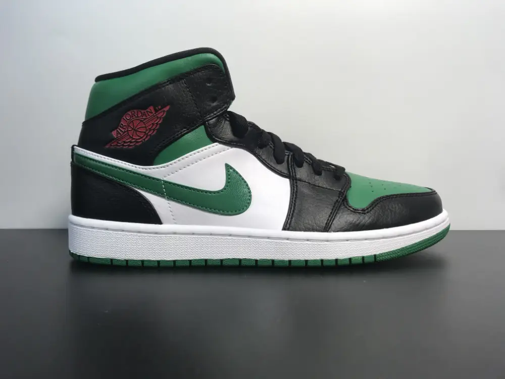 Air Jordan 1 Mid Green Toe 