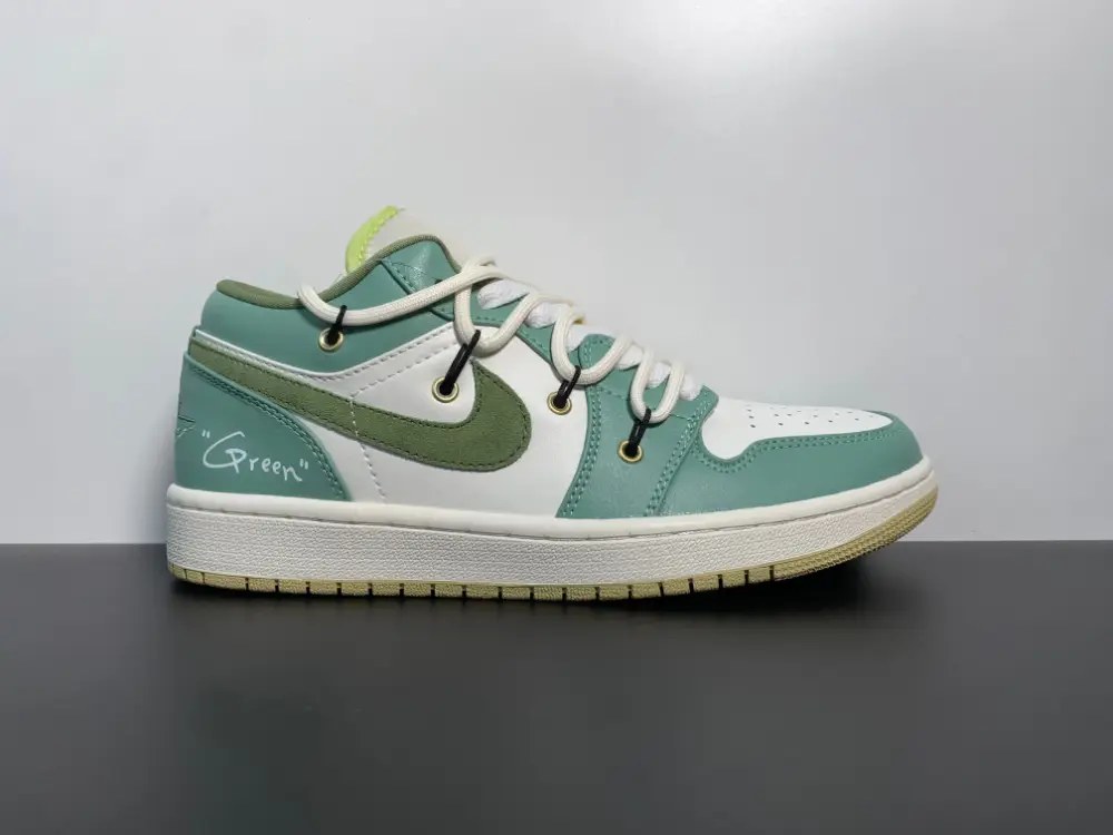 Air Jordan 1 Low Sail White Oil Green FD9906-131