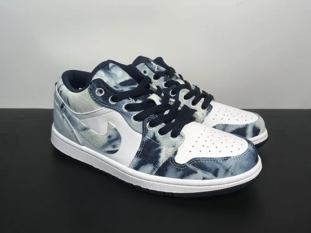 Air Jordan 1 Low Denim Blue Patchwork Star 