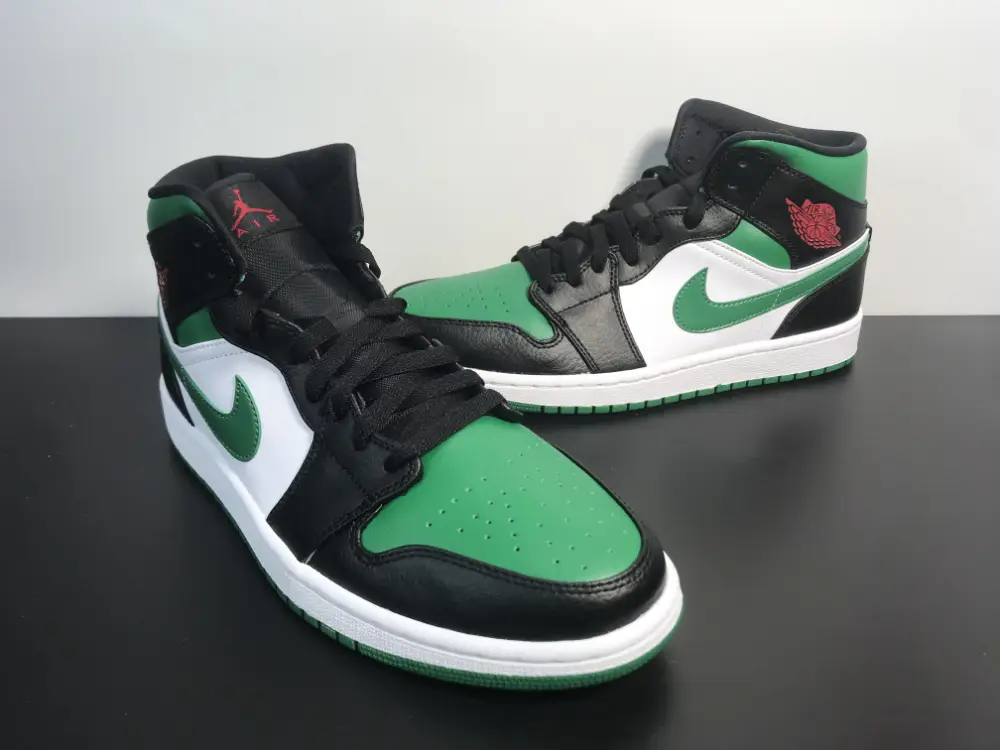 Air Jordan 1 Mid Green Toe 