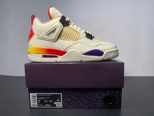 Air Jordan 4 X J Balvin Medellín Sunset Unisex Sneakers 