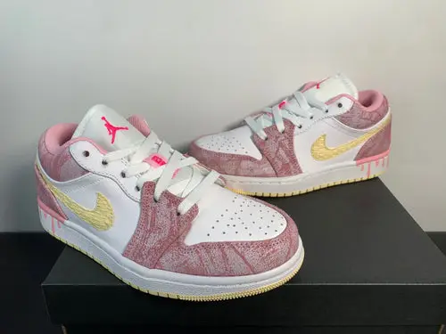 Air Jordan 1 Low GS Paint Drip 