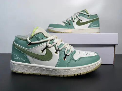 Air Jordan 1 Low Sail White Oil Green FD9906-131 