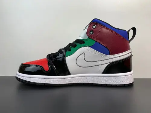 Air Jordan 1 Mid SE Black White Multi-Color DB5454-001 