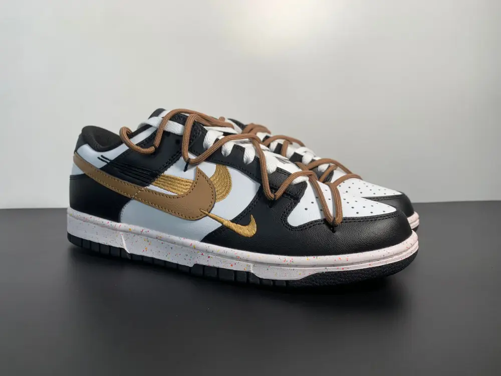 SB Dunk Low”Multi-Color White Black Brown Swoosh FD4623-142 