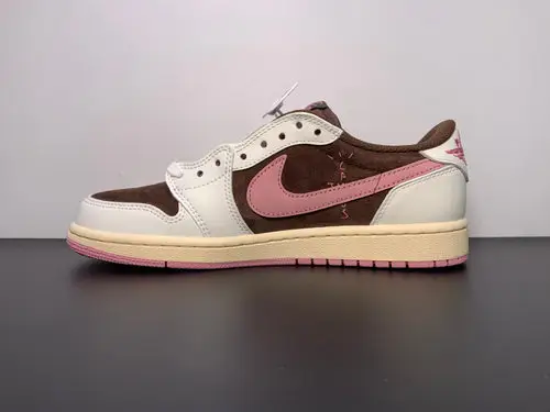 Travis Scott x Air Jordan 1 Low OG “Dark Pony Pink Oxford” DZ4137-206 