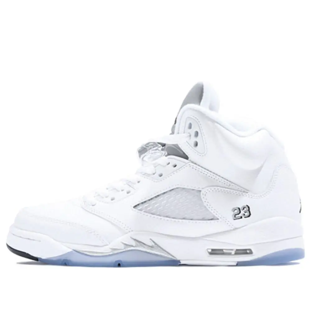 Air Jordan 5 Retro BG White Metallic Silver 440888-130 