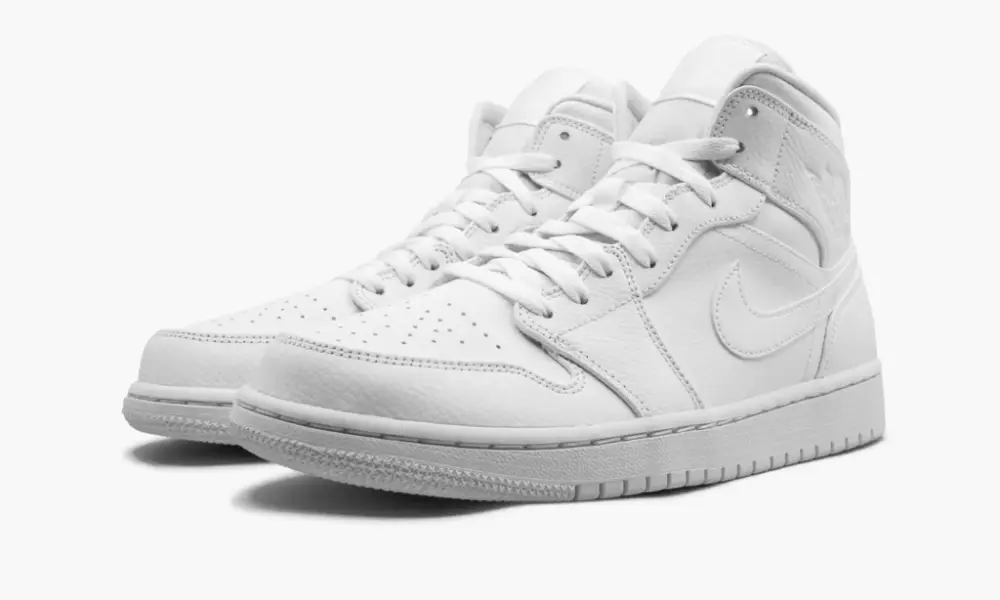 Air Jordan 1 Mid "Triple White" 