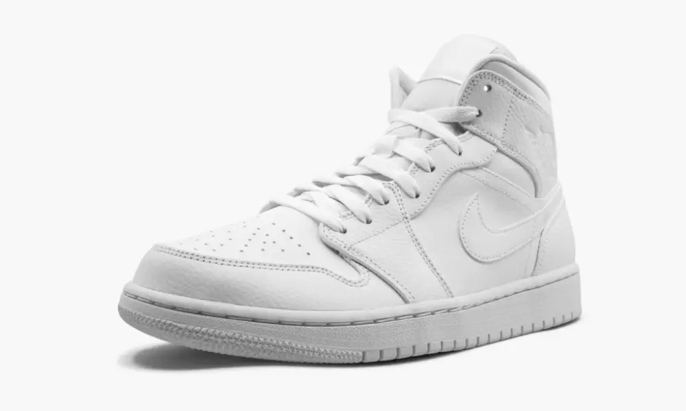 Air Jordan 1 Mid "Triple White" 