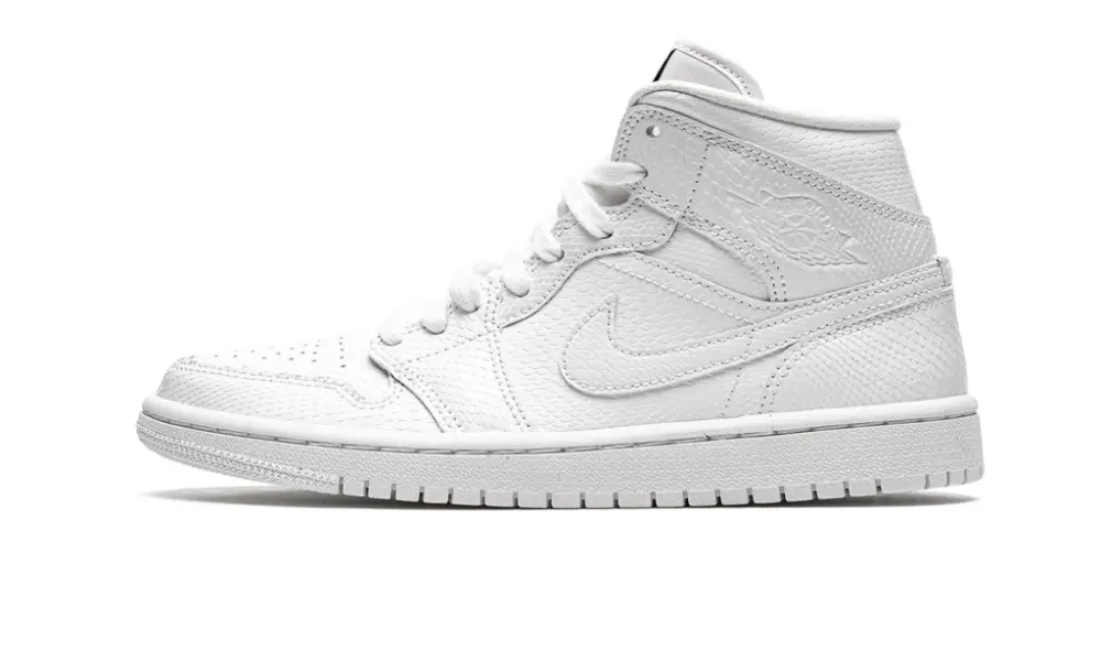 WMNS Air Jordan 1 Mid "White Snakeskin" 