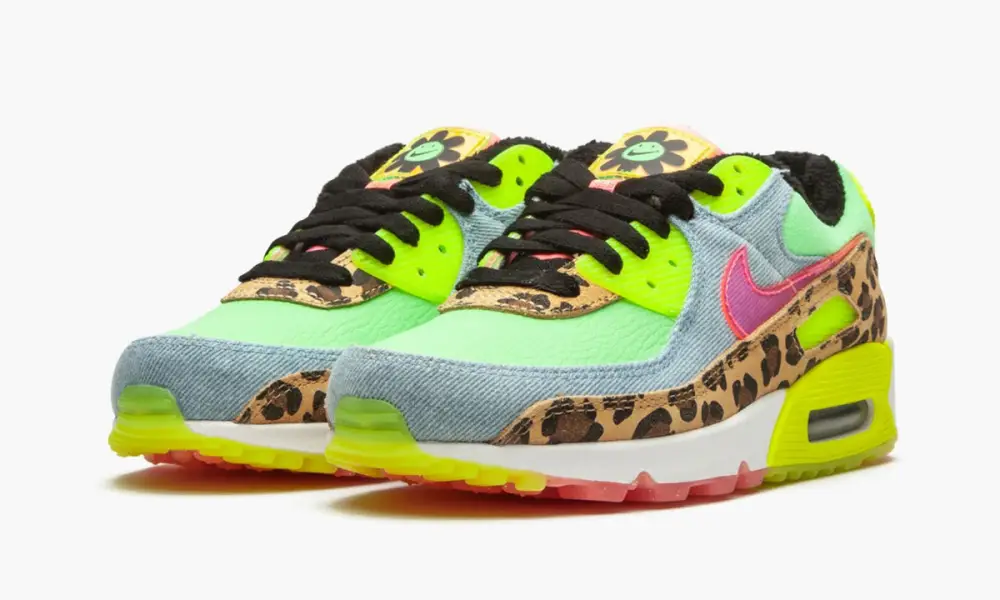 W Air Max 90 LX "Denim Leopard Print" 