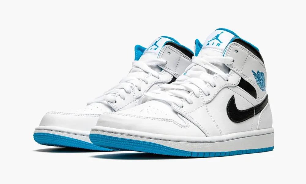 Air Jordan 1 Mid "White   Laser Blue" 