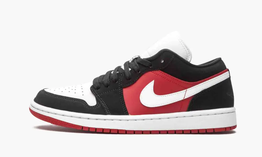 WMNS Air Jordan 1 Low "Black   White   Gym Red" 