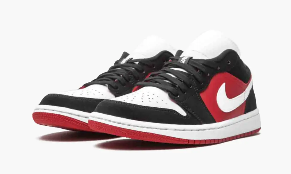 WMNS Air Jordan 1 Low "Black   White   Gym Red" 