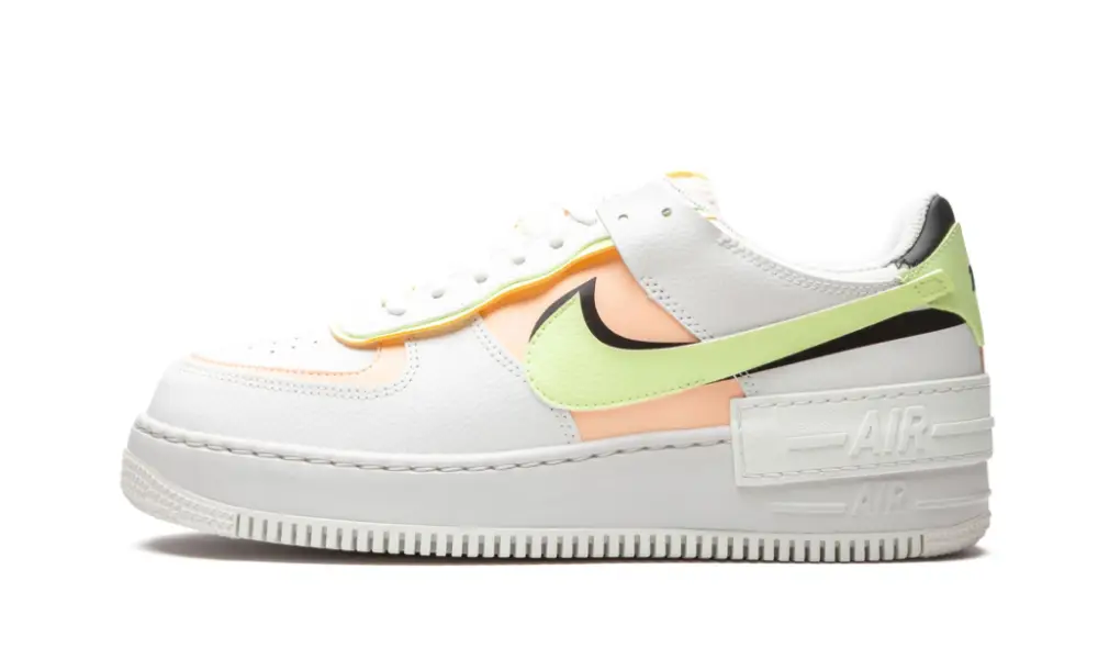 WMNS Air Force 1 Shadow "White Barely Volt Crimson Tint"