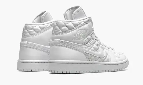 WMNS Air Jordan 1 Mid "Quilted White" 