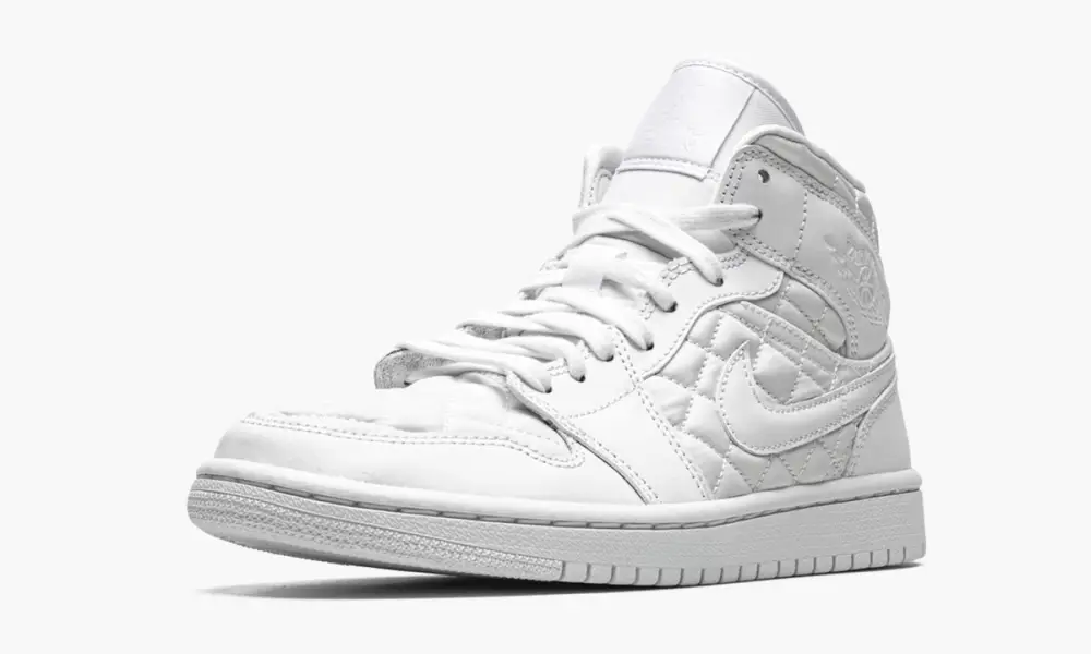 WMNS Air Jordan 1 Mid "Quilted White" 