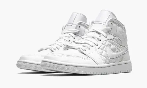 WMNS Air Jordan 1 Mid "Quilted White" 