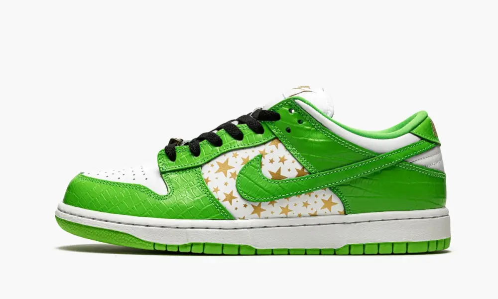 SB Dunk Low "Supreme - Stars - Mean Green" 